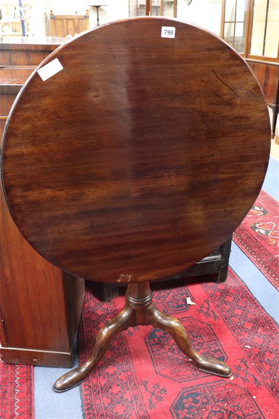 A mahogany bird cage tripod table W.72cm